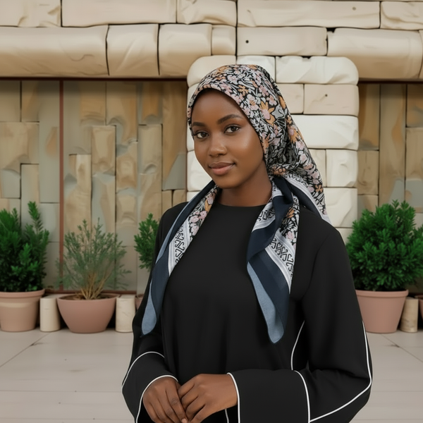 Maryam’s Essential Luxury Silk Polyester Printed Shawl/Hijab