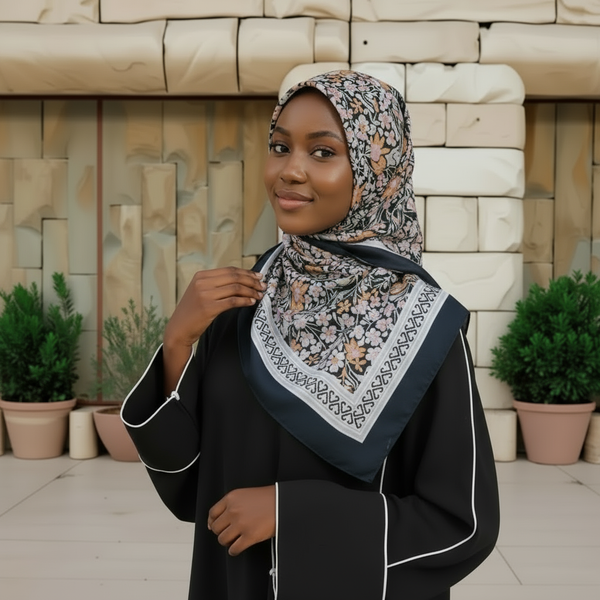 Maryam’s Essential Luxury Silk Polyester Printed Shawl/Hijab