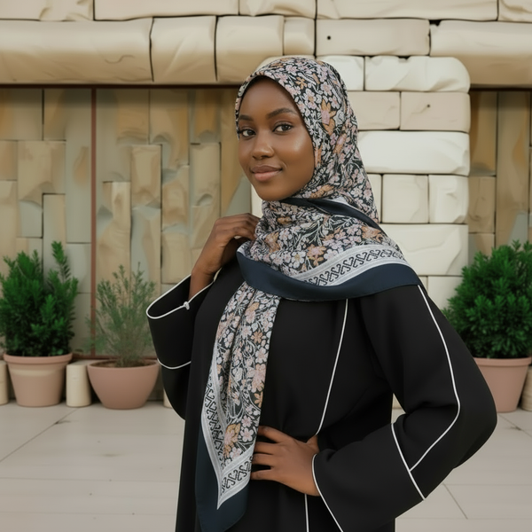 Maryam’s Essential Luxury Silk Polyester Printed Shawl/Hijab