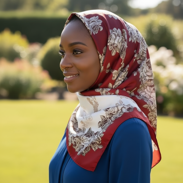 Maryam’s Essential Luxury Silk Polyester Printed Shawl/Hijab