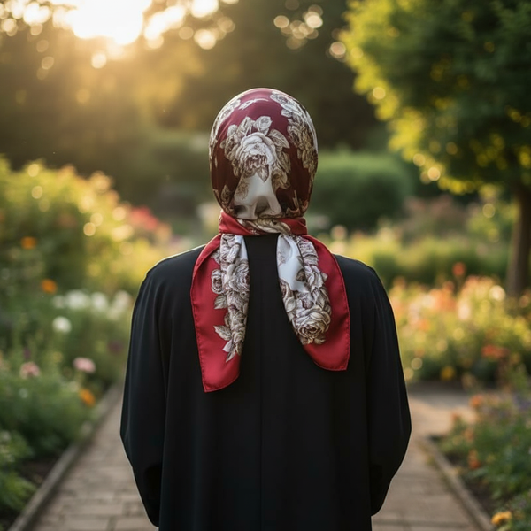 Maryam’s Essential Luxury Silk Polyester Printed Shawl/Hijab
