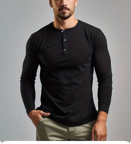 Maryam’s Essential Luxury Casual Breathable V-Neck Button Long Sleeves Shirt