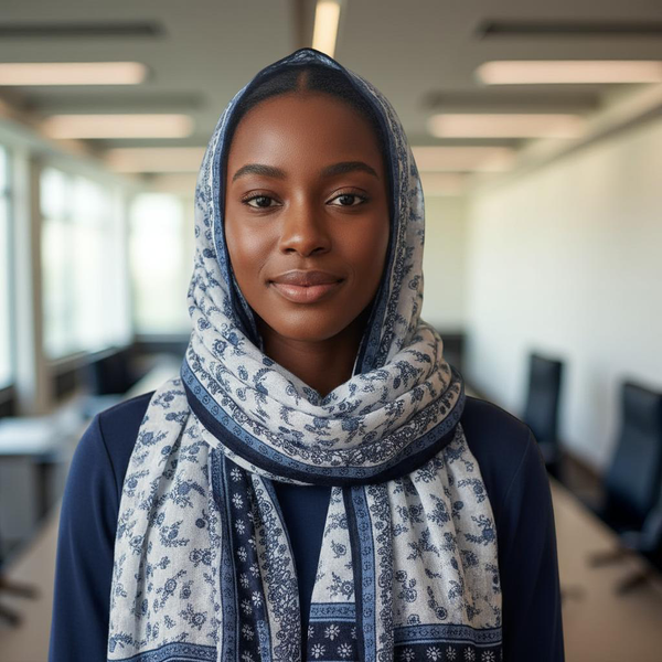 Maryam's Essential Printed Cotton Viscose Tassels Hijab