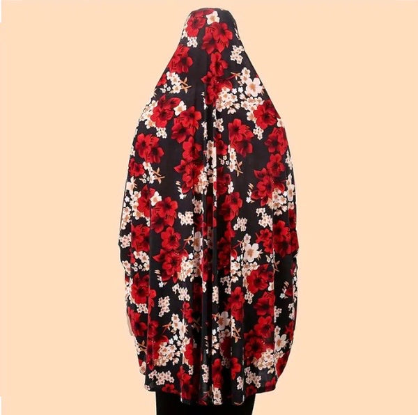 Maryam's Diamond Style Long Printed Khimar Hijab