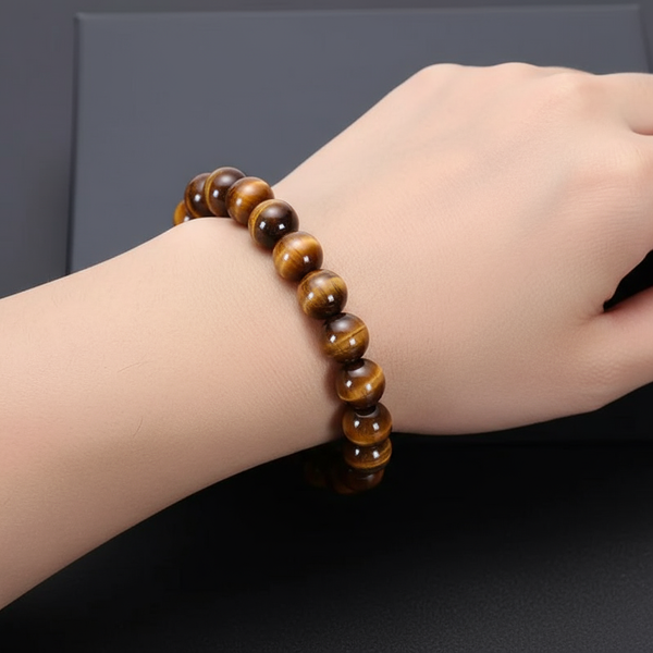 Maryam’s Essential Unisex Tiger Eye Vintage Natural Beaded Bracelet