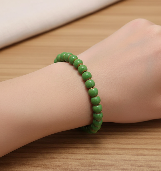 Maryam’s Essential Unisex Ethnic Art Kiln-Fired Ceramic Beads Bracelet