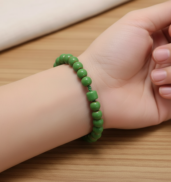 Maryam’s Essential Unisex Ethnic Art Kiln-Fired Ceramic Beads Bracelet