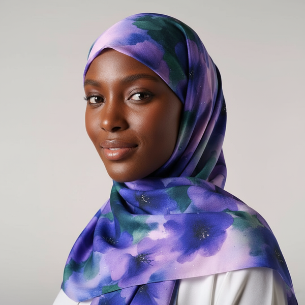 Maryam’s Essential Luxury Mature Floral Fringe Scarf for all Weather