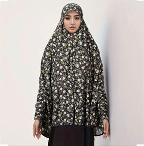 Maryam's Diamond Style Long Printed Khimar Hijab