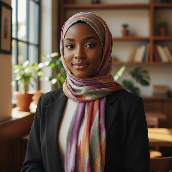 Maryam’s Essential Gradient Pattern Tye and Dye Wrinkle Resistant Hijab