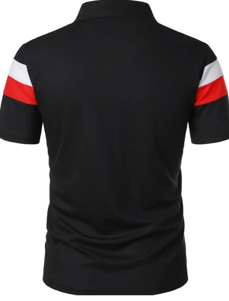 Maryam’s Essential Casual Breathable Colour Block Short Sleeves Collar Shirt