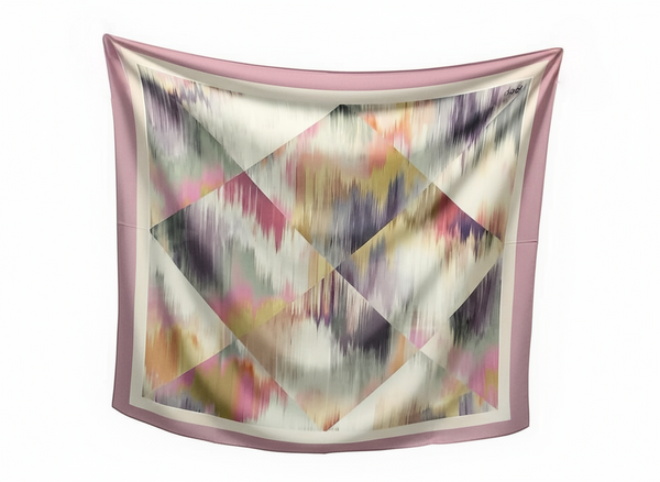Maryam's Essential Arab Pure Colour Square Printed Chiffon Hijab