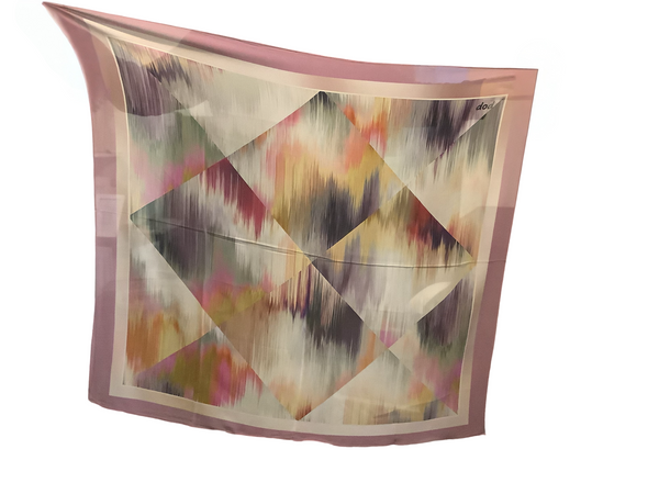 Maryam's Essential Arab Pure Colour Square Printed Chiffon Hijab