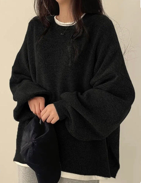 Maryam’s Essential Casual Knit Crew Neck Long Sleeves Pullover Sweater