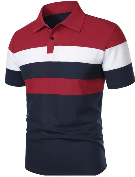 Maryam’s Essential Casual Breathable Colour Block Short Sleeves Collar Shirt