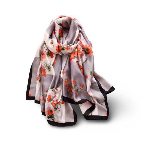 Maryam's Essential Stunning Silk Satin Printed Shawl/Hijab