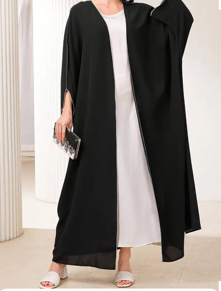 Maryam's Essential Luxury Maxi Length Plain Kaftan Abaya