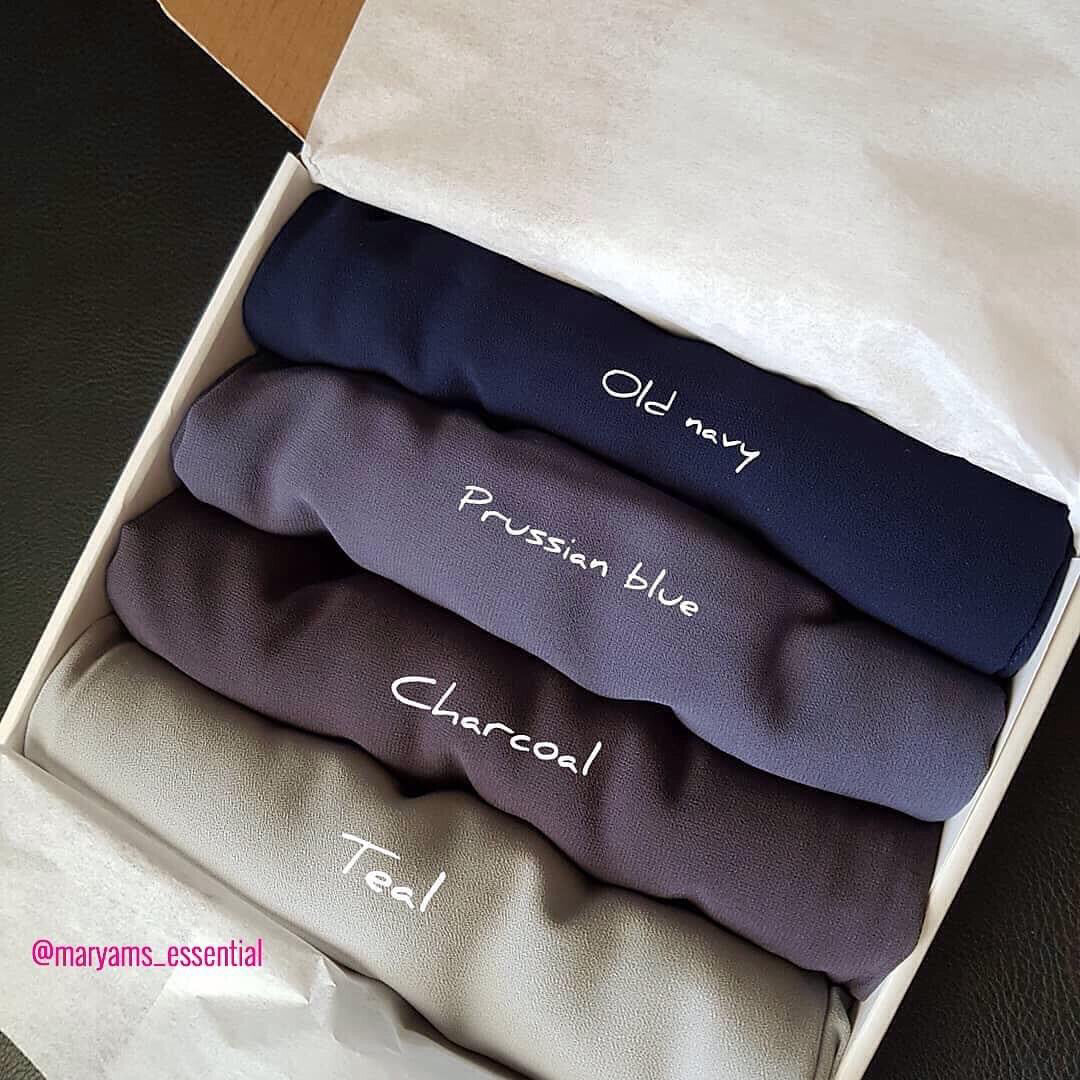 Maryam's Diamond Style Plain Chiffon Collection Hijab Set