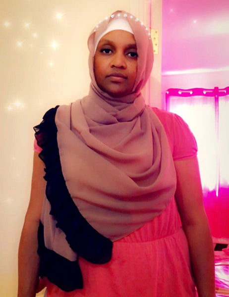 Maryam’s Diamond Style Signature Plain Edge Soft Chiffon Scarf/Hijab