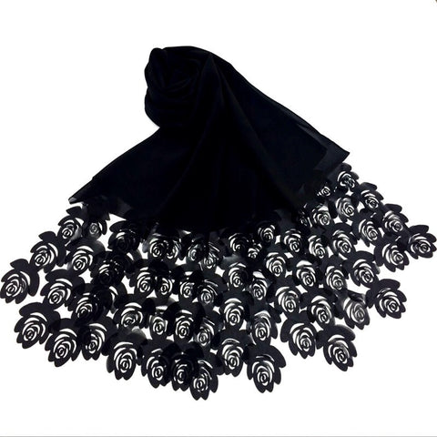 Maryam’s Diamond Style Floral Pattern Chiffon Hijab/Scarf