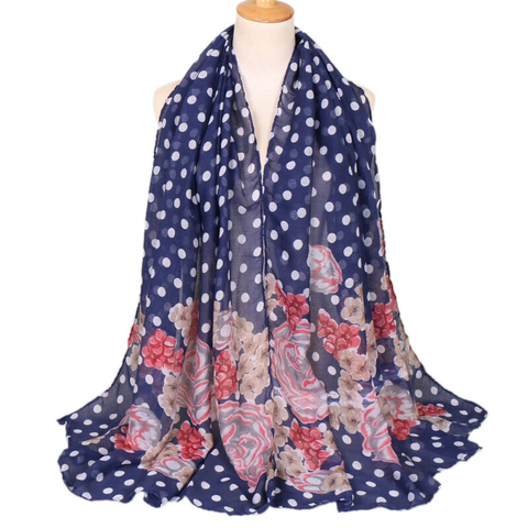 Maryam's Diamond Style Gradient Dot Print Viscose Soft Hijab/Shawl