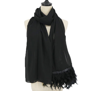 Maryam's Diamond Style Signature Feather Chiffon Hijab