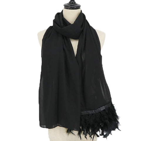 Maryam's Diamond Style Signature Feather Chiffon Hijab