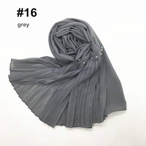 Maryam's Diamond Style Lurex Pleated Chiffon Crinkle with Beads Hijab