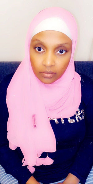 Maryam’s Diamond Style Signiture Plain Chiffon with Tassels Pearls Hijab