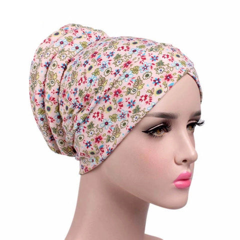 Maryam's Diamond Style Stretchy Turban Flower Print