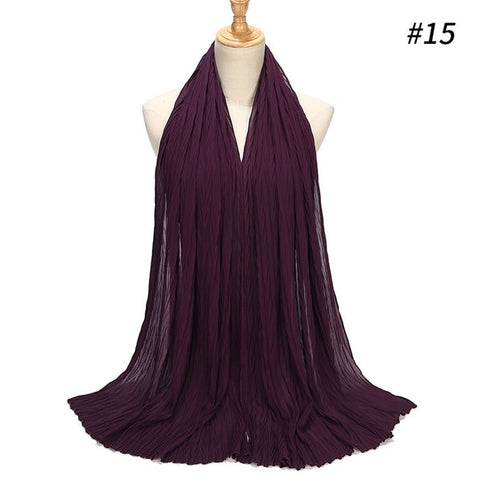 Maryam's Diamond Style Pleated Chiffon Hijab
