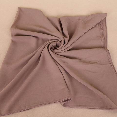 Maryam's Diamond Style Square Everyday Pure Solid Colour Chiffon Hijab