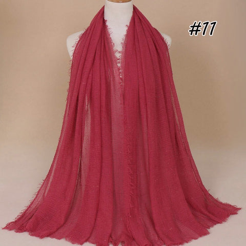 Maryam's Diamond Style Latest Premium Shimmer Cotton Crinkle Hijab