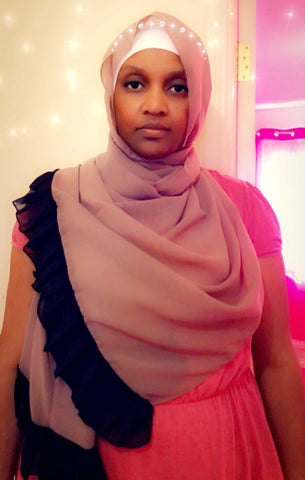 Maryam’s Diamond Style Signature Plain Edge Soft Chiffon Scarf/Hijab