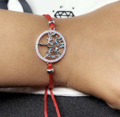 Maryam's Diamond Style Life Tree String Charm Bracelet