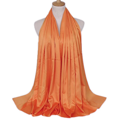 Maryam's Diamond Style Stunning Plain Satin Shawl/Hijab
