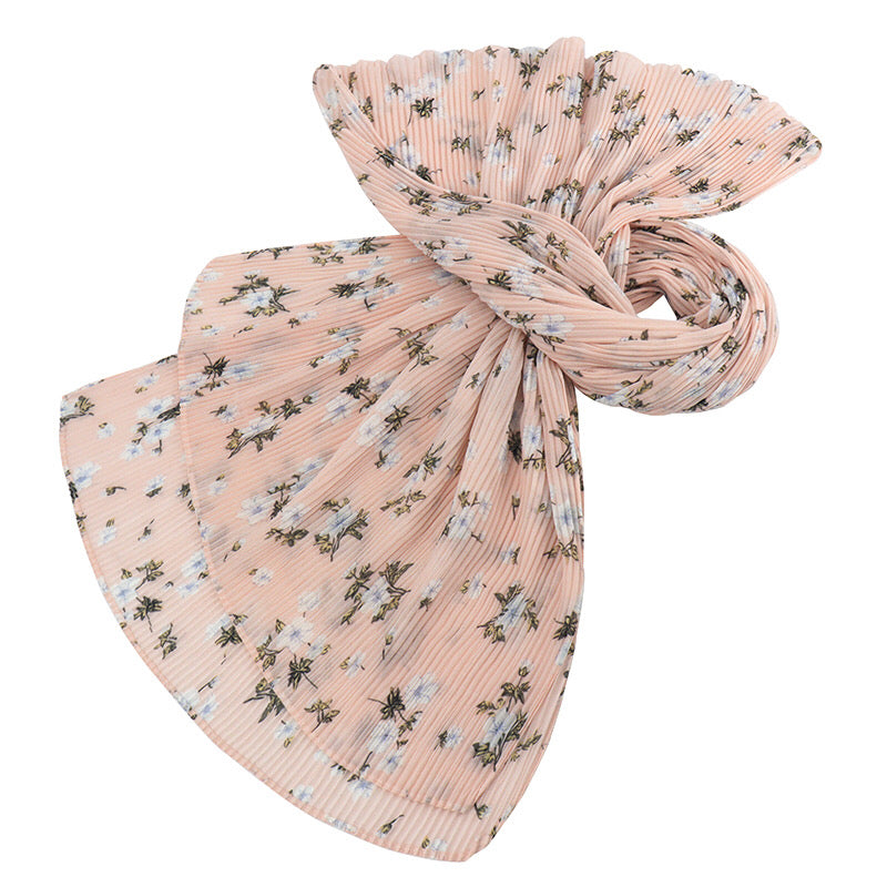 Maryam’s Diamond Style Premium Printed Pleated Chiffon Hijab