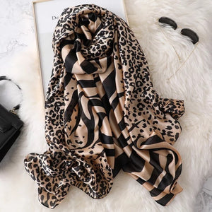 Maryam's Diamond Style Stunning Silk Satin Printed Shawl/Hijab