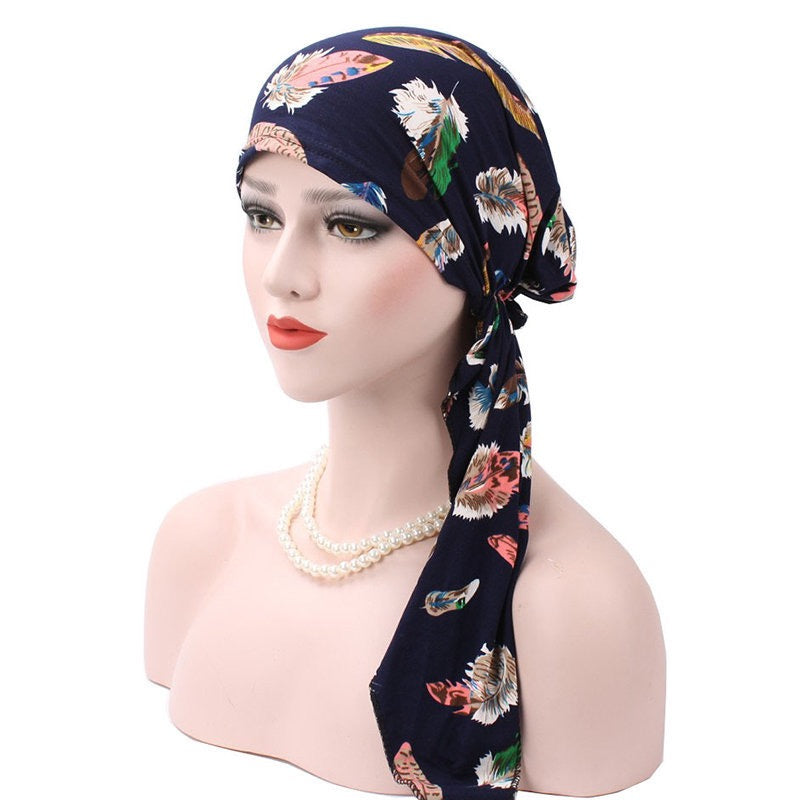 Maryam's Diamond Style Pre-Tied Flower Print Hijab