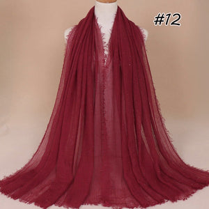 Maryam's Diamond Style Latest Premium Shimmer Cotton Crinkle Hijab