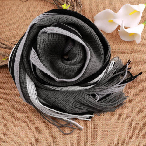 Maryam's Diamond Style Men Luxury Tassel Cashmere Scarf