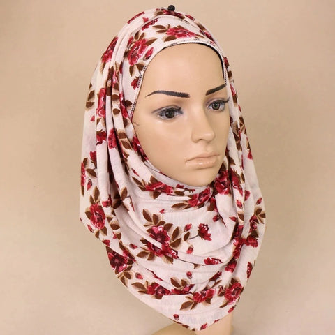 Maryam's Diamond Style Premium Printed Jersey Hijab/Shawl