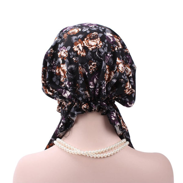 Maryam's Diamond Style Pre-Tied Flower Print Hijab