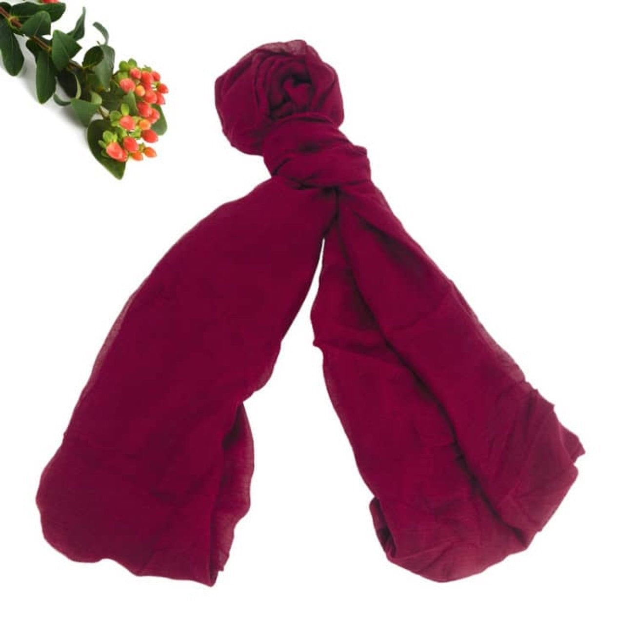 Maryam's Diamond Style Plain Pure Colour Viscose Soft Hijab/Shawl