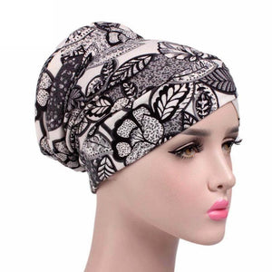 Maryam's Diamond Style Stretchy Turban Flower Print