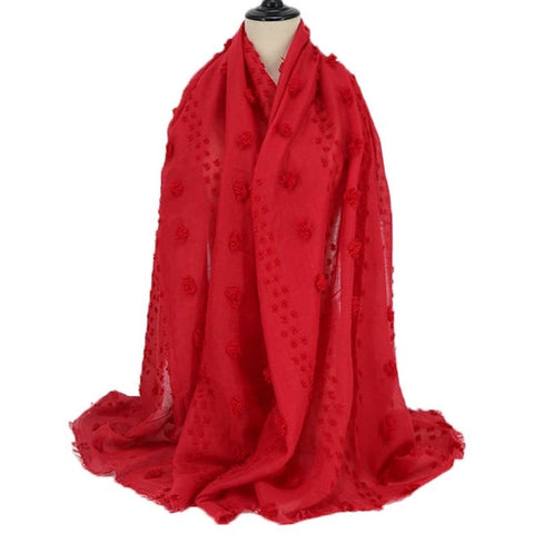 Maryam's Diamond Style Latest Cotton with Pom Pom