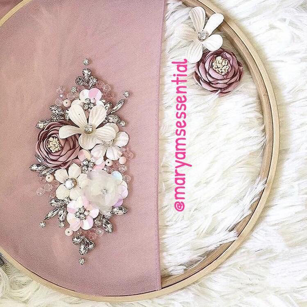 Maryam's Diamond Style Stunning Luxury Chiffon Hijab/Shawl
