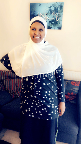 Maryam's Diamond Style Plain Chiffon with Tassels Pearls Hijab