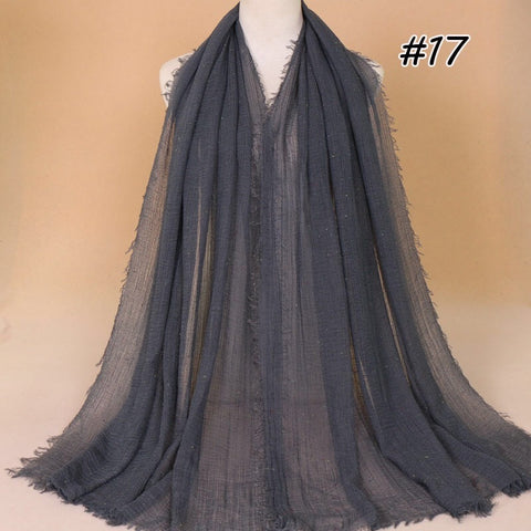 Maryam's Diamond Style Latest Premium Shimmer Cotton Crinkle Hijab
