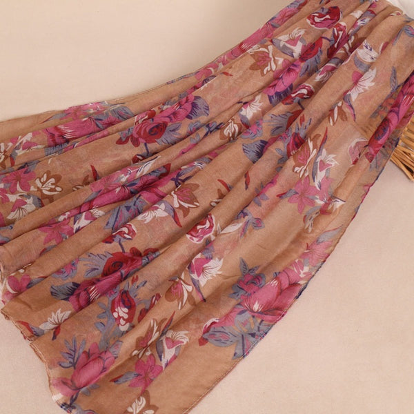 Maryam's Diamond Style Floral Print Viscose Soft Hijab/Shawl